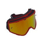 Ochelari unisex ski, snowboard, motociclism, ciclism, rama rosie, lentila multicolora, O22RM